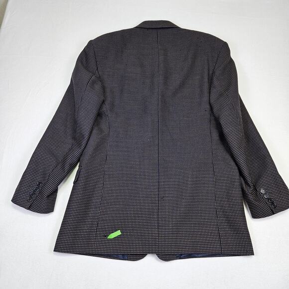 VTG Zanieri Lanificio Cessilstrona Wool Sport Coat Mens 38L Houndstooth Blazer - Picture 10 of 16